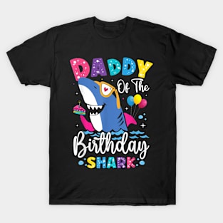 Daddy Of The Shark Birthday Dad Matching Family T-Shirt